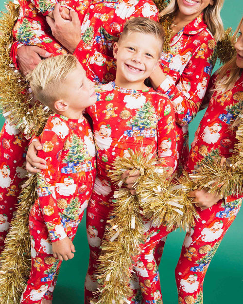 Baby Kids Bamboo Pajamas — In The Nick Of Time Long Sleeve Pajama Set — Image 3