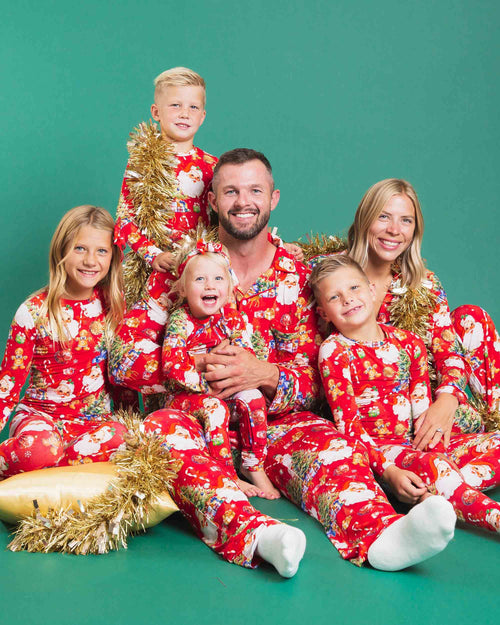 Baby Kids Bamboo Pajamas — In The Nick Of Time Long Sleeve Pajama Set — Image 8