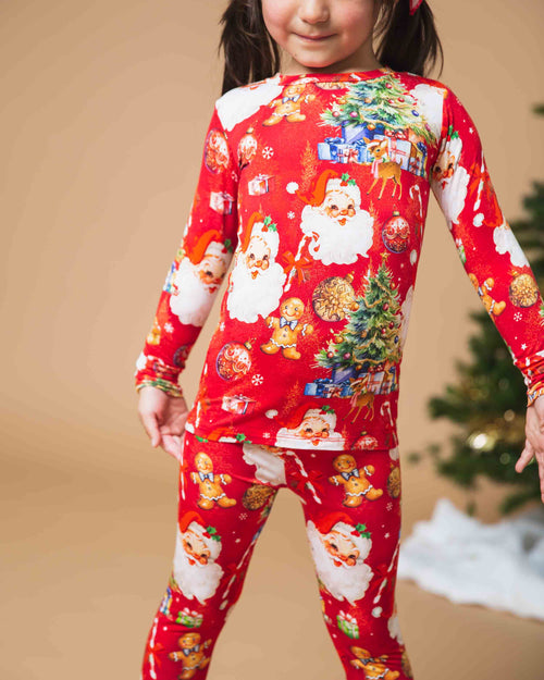 Baby Kids Bamboo Pajamas — In The Nick Of Time Long Sleeve Pajama Set — Image 6