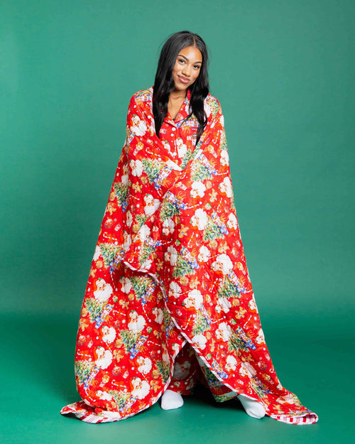 Baby Kids Bamboo Pajamas — In The Nick Of Time Quilted Bum Bum Blanket - Adult — Image 4