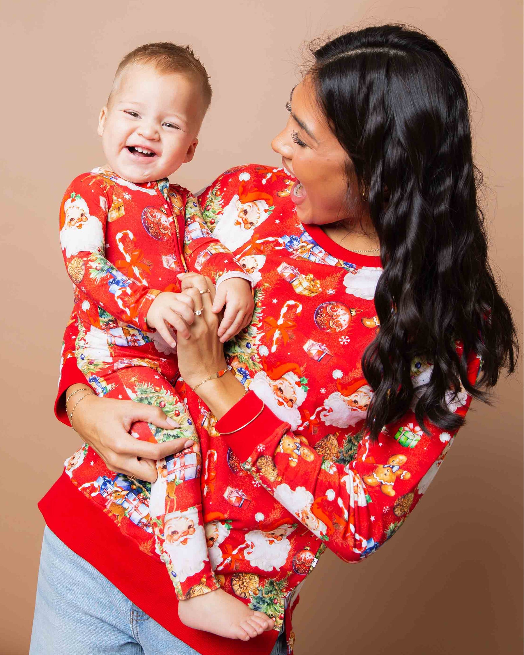 Baby Kids Bamboo Pajamas — In The Nick Of Time Women's Crew Neck Sweatshirt — Image 4