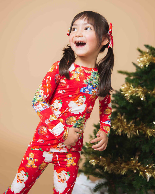 Baby Kids Bamboo Pajamas — In The Nick Of Time Woven Piggy Clip — Image 6