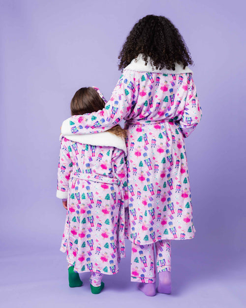 Baby Kids Bamboo Pajamas — Nutty or Nice Adult Plush Robe — Image 3