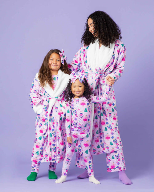 Baby Kids Bamboo Pajamas — Nutty or Nice Adult Plush Robe — Image 5