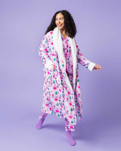 Baby Kids Bamboo Pajamas — Nutty or Nice Adult Plush Robe — Image 7
