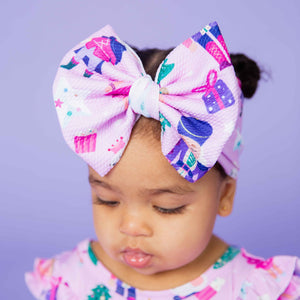 Baby Kids Bamboo Pajamas — Nutty or Nice Biggie Bow — Image 1