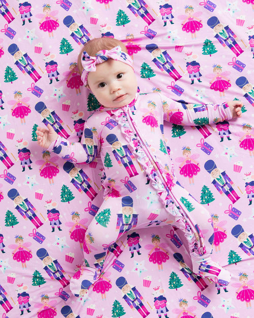 Baby Kids Bamboo Pajamas — Nutty or Nice Headwrap — Image 4
