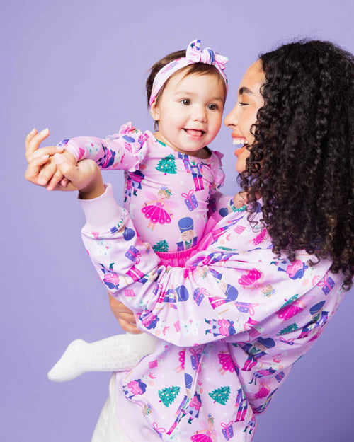 Baby Kids Bamboo Pajamas — Nutty or Nice Headwrap — Image 5