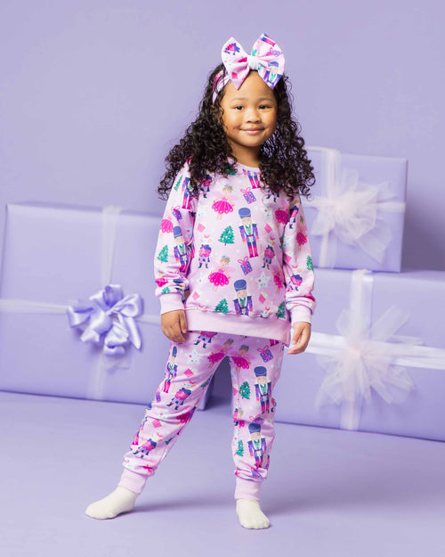 Baby Kids Bamboo Pajamas — Nutty or Nice Jogger Set — Image 1
