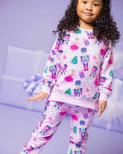 Baby Kids Bamboo Pajamas — Nutty or Nice Jogger Set — Image 3