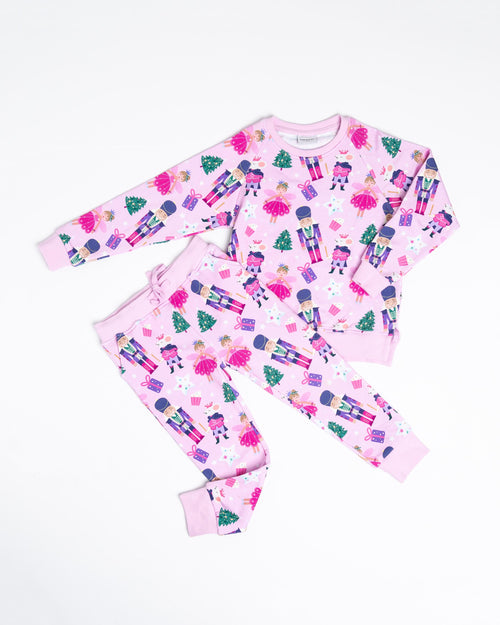 Baby Kids Bamboo Pajamas — Nutty or Nice Jogger Set — Image 2