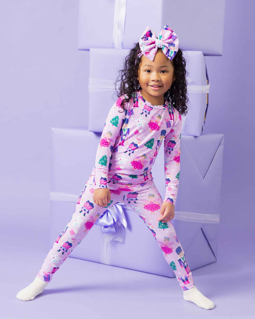 Baby Kids Bamboo Pajamas — Nutty or Nice Long Sleeve Pajama Set — Image 4