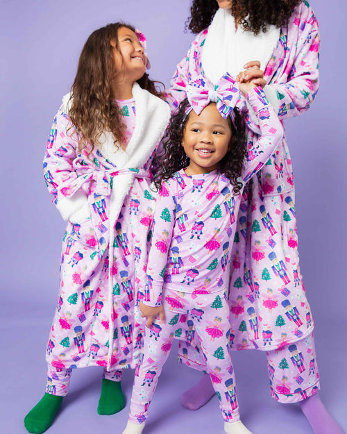 Baby Kids Bamboo Pajamas — Nutty or Nice Long Sleeve Pajama Set — Image 6