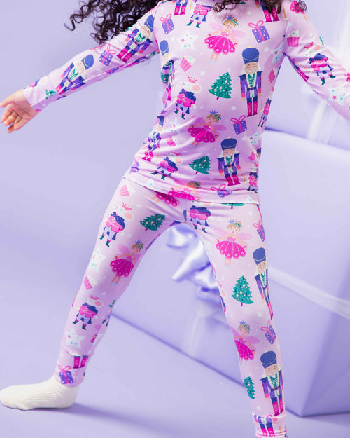 Baby Kids Bamboo Pajamas — Nutty or Nice Long Sleeve Pajama Set — Image 7