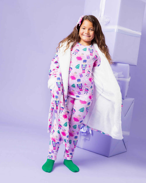 Baby Kids Bamboo Pajamas — Nutty or Nice Long Sleeve Pajama Set — Image 9