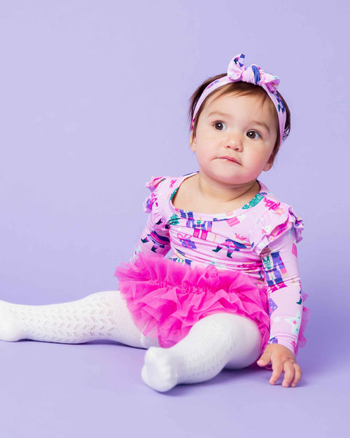 Baby Kids Bamboo Pajamas — Nutty or Nice Long Sleeve Top & Tulle Skort Set — Image 9