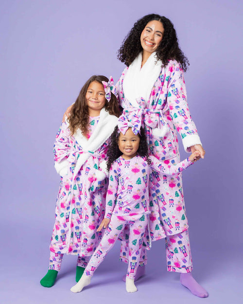 Baby Kids Bamboo Pajamas — Nutty or Nice Woven Alligator Clip — Image 4