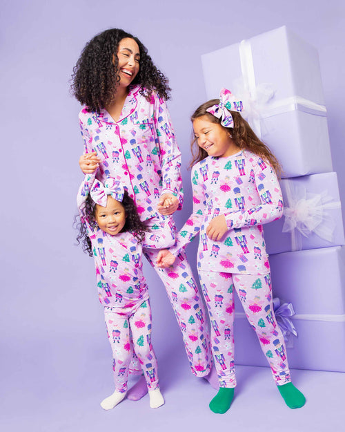 Baby Kids Bamboo Pajamas — Nutty or Nice Woven Alligator Clip — Image 5