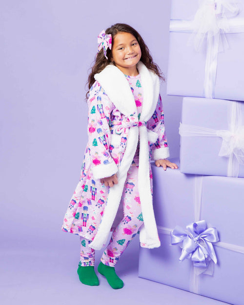 Baby Kids Bamboo Pajamas — Nutty or Nice Woven Alligator Clip — Image 8