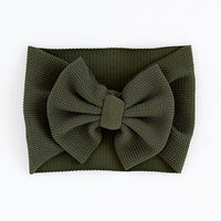 Baby Kids Bamboo Pajamas — Solid Biggie Bows — Image 1
