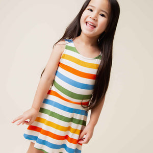 Baby Kids Bamboo Pajamas — Off The Grid Sleeveless Twistback Dress — Image 1