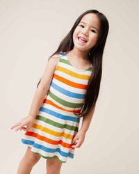 Baby Kids Bamboo Pajamas — Off The Grid Sleeveless Twistback Dress — Image 1