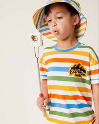 Baby Kids Bamboo Pajamas — Off The Grid T-Shirt — Image 1
