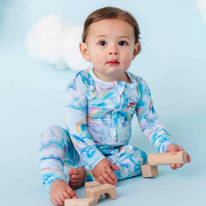 Bums & Roses - Baby & Kids Bamboo Pajamas - On Cloud Shine Convertible Romper - Image 1