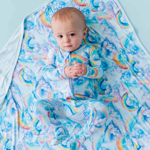 Baby Kids Bamboo Pajamas — On Cloud Shine Bum Bum Blanket — Image 1