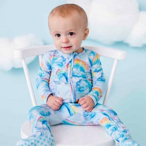 Bums & Roses - Baby & Kids Bamboo Pajamas - On Cloud Shine Footie - Image 1