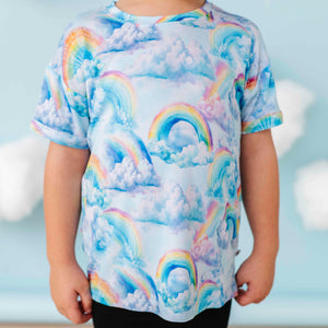 Baby Kids Bamboo Pajamas — On Cloud Shine T-Shirt — Image 5