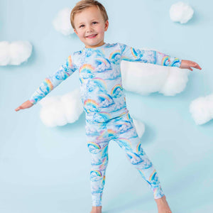 Baby Kids Bamboo Pajamas — On Cloud Shine Two-Piece Pajama Set — Image 1