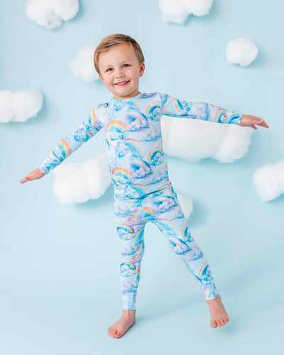 Bums & Roses - Baby & Kids Bamboo Pajamas - On Cloud Shine Two-Piece Pajama Set - Image 1