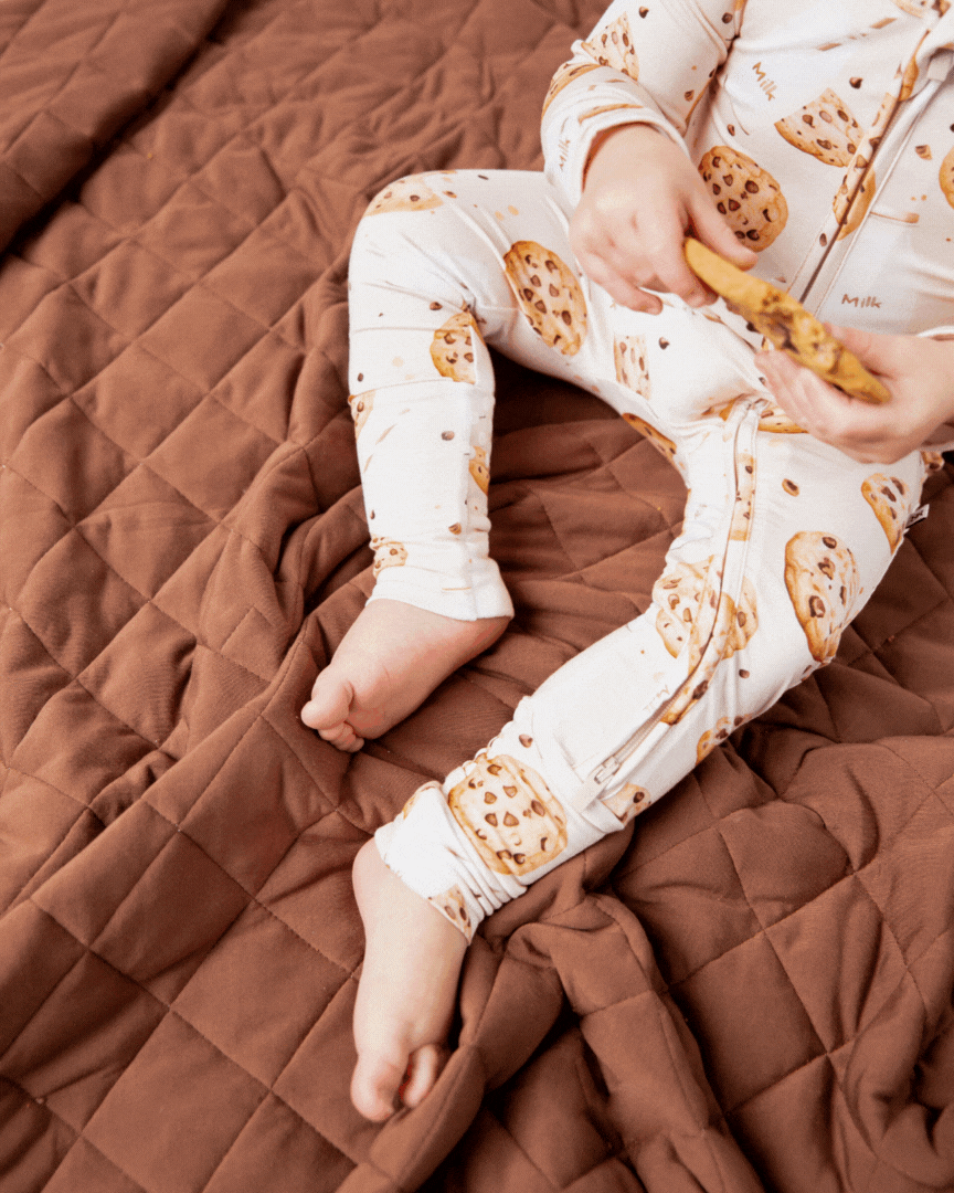 Baby Kids Bamboo Pajamas — One Smart Cookie Convertible Romper — Image 3