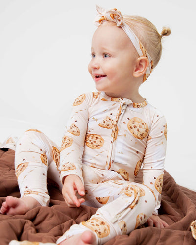 Baby Kids Bamboo Pajamas — One Smart Cookie Convertible Romper — Image 1