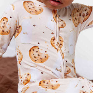 Baby Kids Bamboo Pajamas — One Smart Cookie Footie — Image 3