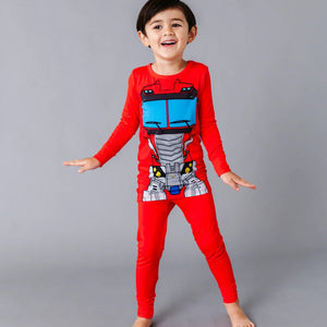 Baby Kids Bamboo Pajamas — Two-Piece Set Transformers™ Optimus Prime — Image 1