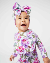 Baby Kids Bamboo Pajamas — Blooming Peotential 3 Pack of Ruffled Bibs — Image 1