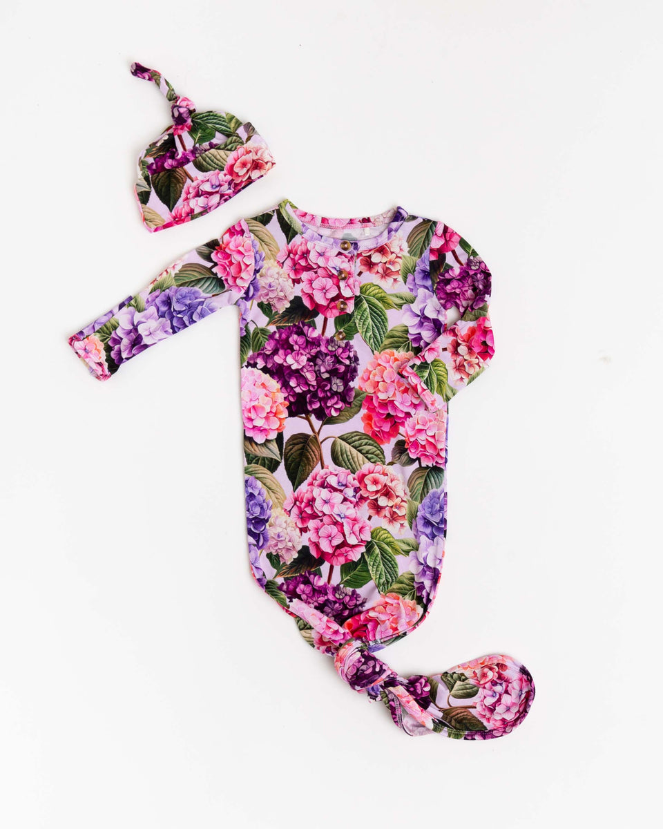 Outta Your Rangea Knotted Gown & Beanie Set