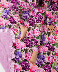Baby Kids Bamboo Pajamas — Outta Your Rangea Ruffled Minky Blanket — Image 1