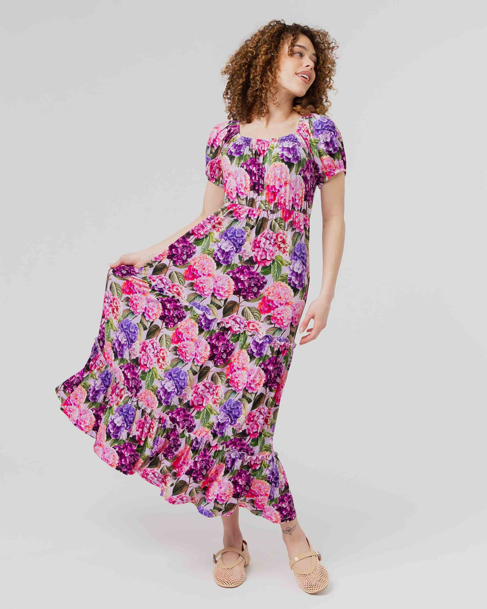 Outta Your Rangea Women's Puff Sleeve Tiered Maxi Dress