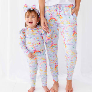 Bums & Roses - Baby & Kids Bamboo Pajamas - Over the Rainbow Women's Pants - Image 1