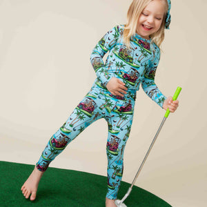 Baby Kids Bamboo Pajamas — Part-Tee Till You Drop Long Sleeve Pajama Set — Image 1