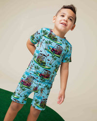 Baby Kids Bamboo Pajamas — Part-Tee Till You Drop Short Sleeve Pajama Shorts Set — Image 1
