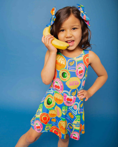 Baby Kids Bamboo Pajamas — Peel Me Later Sleeveless Twistback Dress — Image 1
