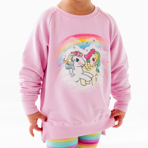 My Little Pony: Classic Pink Crew Neck & Rainbow Leggings - Image 4 - Bums & Roses