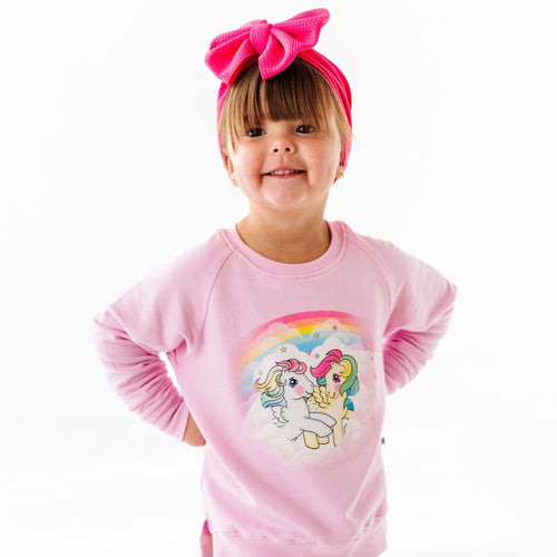 My Little Pony: Classic Pink Crew Neck & Rainbow Leggings - Image 5 - Bums & Roses