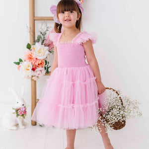 Baby Kids Bamboo Pajamas — Blossom Tulle Bamboo Lined Dress — Image 1