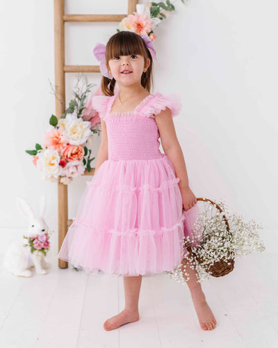 Baby Kids Bamboo Pajamas — Blossom Tulle Bamboo Lined Dress — Image 1