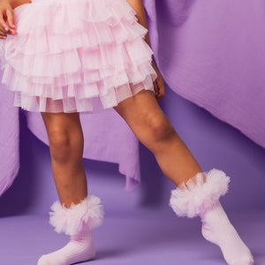 Baby Kids Bamboo Pajamas — Pinkberry Bamboo Tulle Socks — Image 1